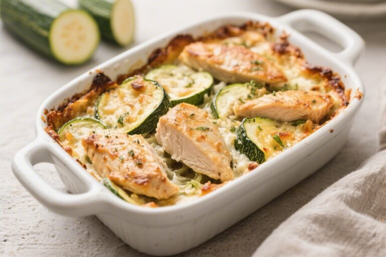 Low-Carb Chicken Zucchini Bake – A Comforting, Weeknight-Friendly Meal