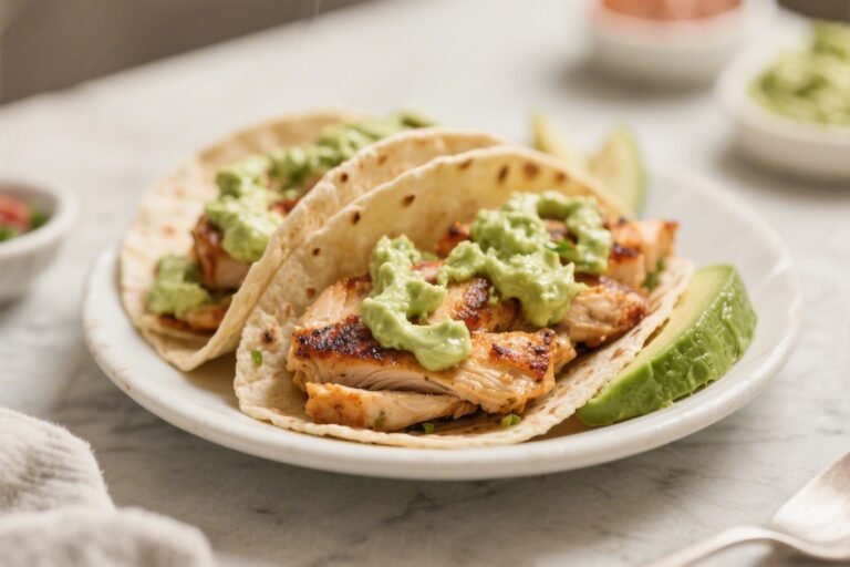 Rotisserie Chicken Tacos With Avocado Cream – Fast, Flavorful, and Satisfying