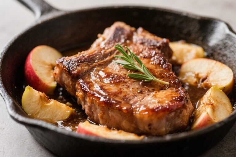 Skillet Apple Glazed Pork Chops – Sweet, Savory, and Weeknight Friendly