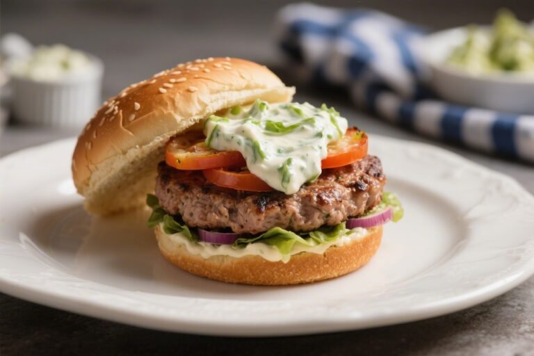 Greek-Style Turkey Burgers With Tzatziki – Fresh, Juicy, and Weeknight-Friendly