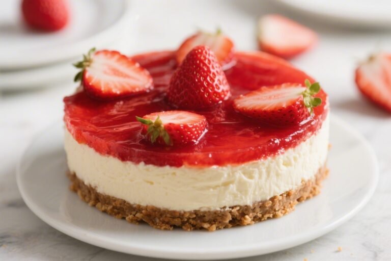 No-Bake Strawberry Cheesecake – Creamy, Fresh, and Effortless