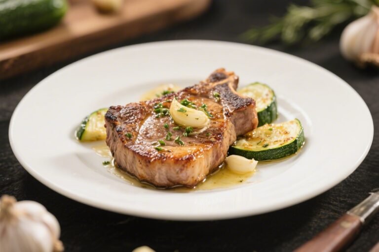 Keto Garlic Butter Pork Chops With Zucchini – A Simple, Flavor-Packed Skillet Dinner