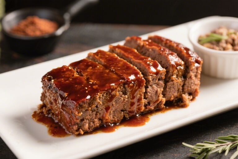 Glazed BBQ Meatloaf – Tender, Smoky, and Extra Saucy
