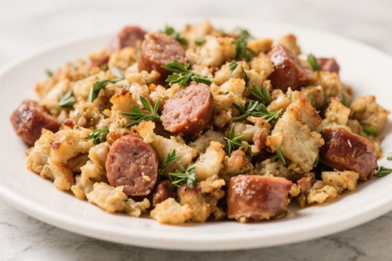 Sausage & Herb Stuffing – A Cozy, Crowd-Pleasing Classic