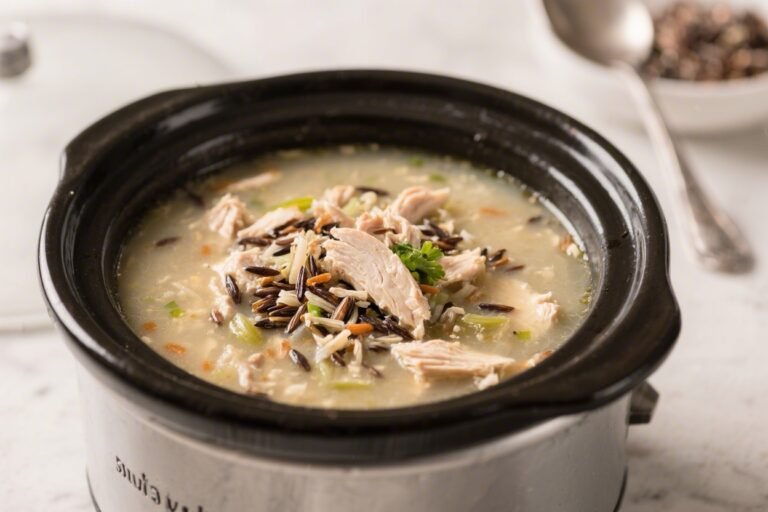 Slow Cooker Chicken & Wild Rice Soup – Cozy, Hearty, and Easy
