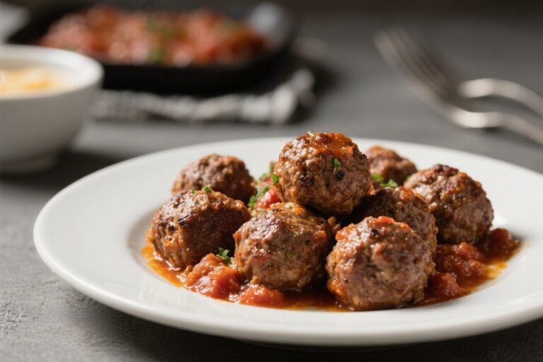 Oven-Baked Beef Meatballs – Tender, Juicy, and Easy