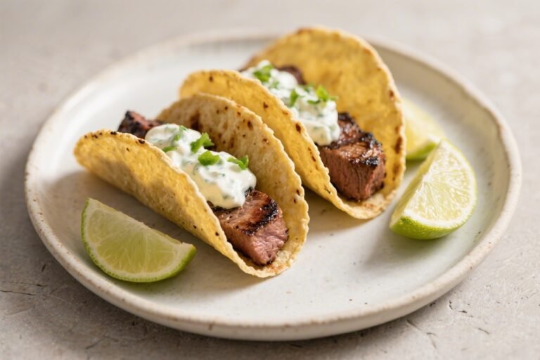 Grilled Steak Tacos With Lime Crema – Bright, Juicy, and Weeknight-Friendly