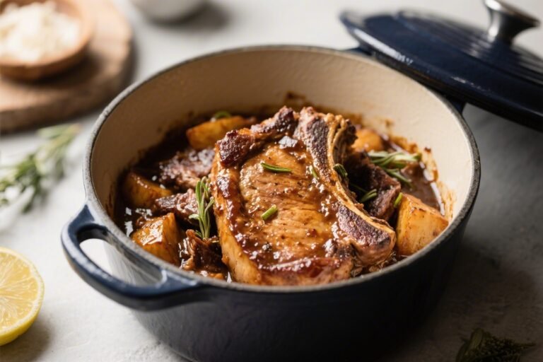 Braised Pork Chops in Dutch Oven – Tender, Flavorful, and Comforting