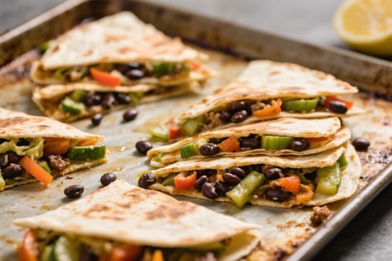Sheet Pan Veggie Quesadillas With Black Beans – Easy, Crispy, and Crowd-Friendly