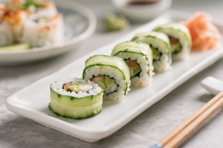 Cucumber Sushi Rolls (Low-Carb) – Fresh, Crunchy, and Satisfying