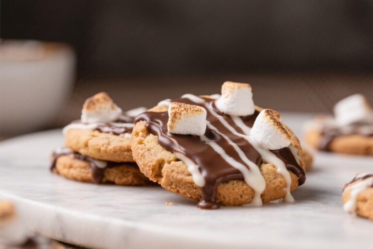 Hot Cocoa Cookies With Marshmallow Drizzle – Soft, Fudgy, and Cozy