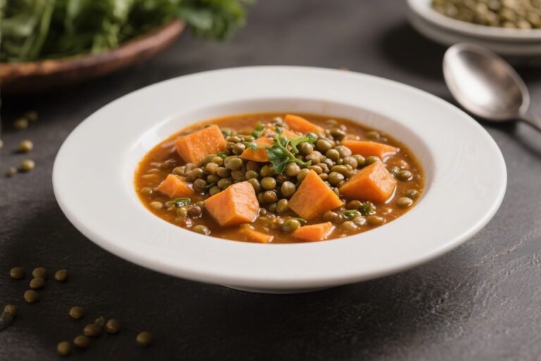 Vegetarian Lentil & Sweet Potato Stew – Cozy, Hearty, and Loaded With Flavor