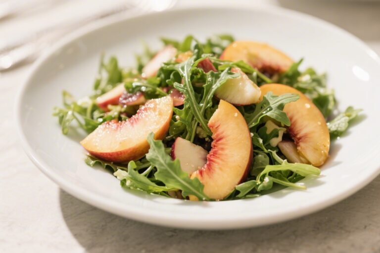 Peach Arugula Summer Salad – Fresh, Bright, and Simple