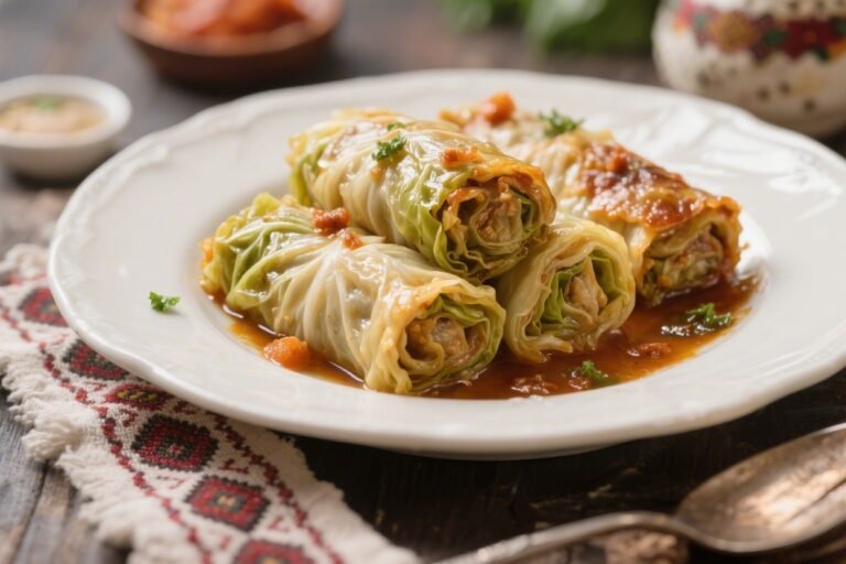 Traditional Romanian Stuffed Cabbage Rolls – Comforting, Savory, and Classic